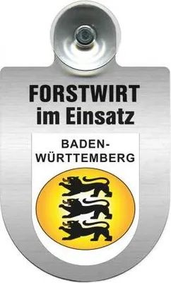 Produktbild von Einsatzschild für Windschutzscheibe incl. Saugnapf - Forstwirt im Einsatz - 309468 Color - Region Baden-Württemberg