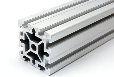Produktbild von Länge 60mm - Aluminiumprofil 90x90S B-Typ Nut 10 (schwer), silber eloxiert. Aluminium Profil 90x90 Alu Profile 90 x 90 Montage- Systemprofil