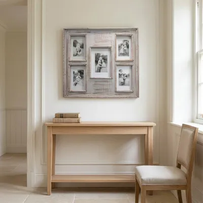 Produktbild von Bilderrahmen, für 5 Bilder, Beige, 9x14 | Holz, beige | H 40,0 x B 43,5 cm
