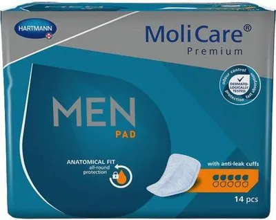 Produktbild von Hartmann Premium Men Pad 5 Gotas Protector Masculino 14 Unidades Molicare