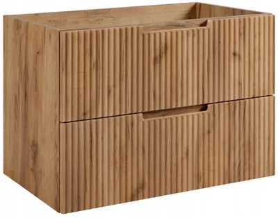 Obrázek produktu pro RODAN | Koupelnová Skříňka 80 cm Hnědá - MDF - Skříňka do Koupelny - Koupelnová Skříňka pod Umyvadlo