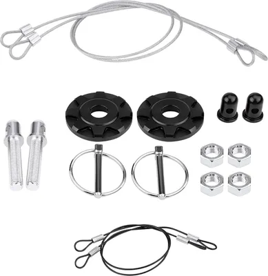 Produktbild von CNC Aluminiumlegierung Auto Rennsporthaube Stift Lock Aussehen Universal Schwarz