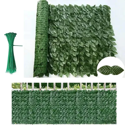 Produktbild von 3m Künstliche Efeu Hecke Sichtschutz Windschutz Balkonverkleidung Blätterzaun