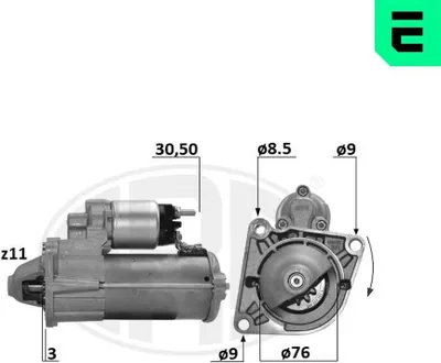 Produktbild von ERA 220687 Starter Anlasser 1,4kW für FIAT PUNTO EVO (199) 12V