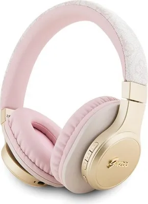 Produktbild von Guess 4G Script Metal Logo - bezdrôtové slúchadlá do uší Bluetooth V5.3 (ružové)