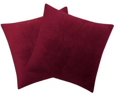 Produktbild von 2er-Set Kissenbezüge 50x50 cm Samt Rot Superweich Flauschig