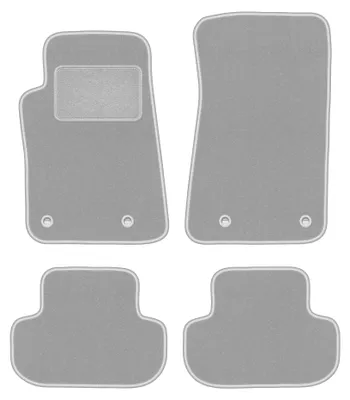 Productafbeelding van Velours automatten voor Chevrolet Camaro V 2006-2015 – 4-delig, grijs, op maat – Wielganizator OSLO