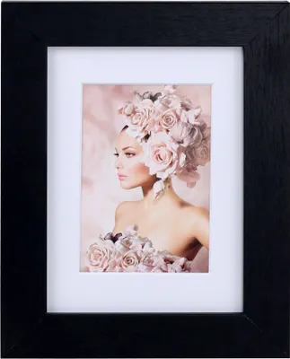 Produktbild von Bilderrahmen Holz Rahmen Plexi Acryl Collage Wanddeko Poster quadratisch S215 - Farbe: Schwarz | Format: 13x18