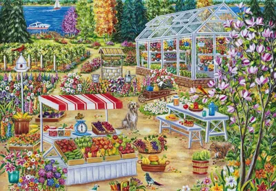 Produktbild von Grafika Puzzle Garden Center - 1000 Teile Puzzlespaß