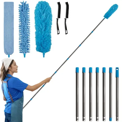 Image de Serpillère télescopique, extensible, lavable, en microfibre, jusqu'à 310 cm