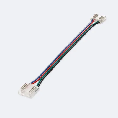 Produktbild von Clip-Verbinder Doppelt mit Kabel für LED-Streifen RGBW 24V DC COB IP20 Breite 12mm 12 mm