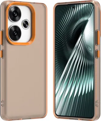 Obrázek produktu pro Pouzdro pro Xiaomi Poco F6 5G, tenké poloprůhledné matné nárazuvzdorné pouzdro na telefon Pomerančový