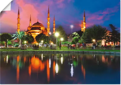 Produktbild von ARTland Poster Blaue Moschee in Istanbul - Türkei Größe: 70x50 cm