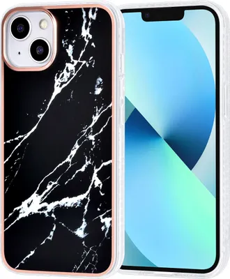Produktbild von UNIQ Accessory iPhone 13 & 14 TPU Back Cover - Marble Black