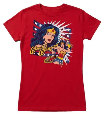 Produktbild von Wonder Woman - T-Shirt für Damen, Anliegend TV40723 (XXL) (Rot)