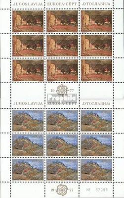 Produktbild von Briefmarken Jugoslawien 1977 Mi 1684Klb-1685Klb Kleinbögen (kompl.Ausg.) postfrisch Landschaften