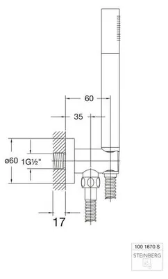 Produktbild von Steinberg Handbrausegarnitur, Anschlussbogen 1/2"