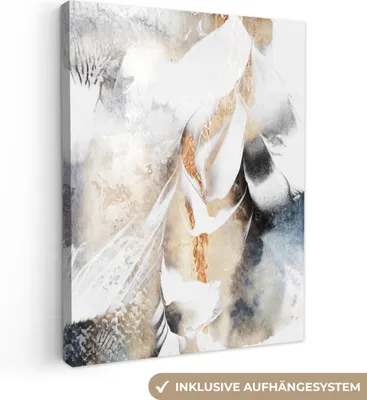 Obrázek produktu pro OneMillionCanvasses® - Obrazy na plátně - Abstraktní - Zlaté - Design - Luxe, Fototapeta, nástěnné dekorace obrazy obývací pokoj, 60x80cm
