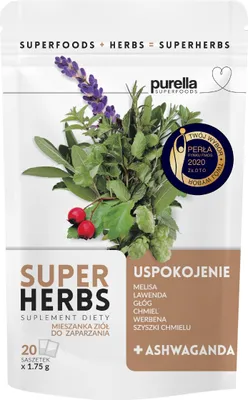 Produktbild von Purella Superfoods Superkräuter Beruhigungstee-Mischung 35g