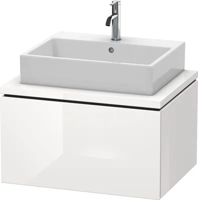 Produktbild von Konsolenunterschrank L-CUBE 400x720x547mm weiß hochglanz weiß hochglanz