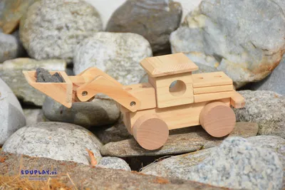 Produktbild von EDUPLAY 210272 Bausatz Radlader, 23 x 22 x 8,5 cm, Holz, natur