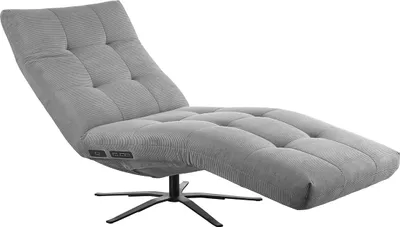 Produktbild von KAWOLA Relaxliege LETICIA motorisch Feincord grau