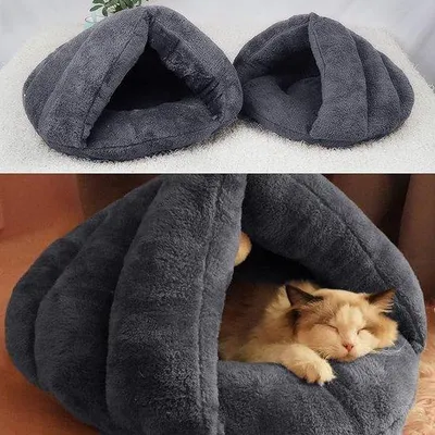 Produktbild von Famanu Katzenbett Faltbar - Weich, Plüsch, Für Katzen und Kleine Hunde