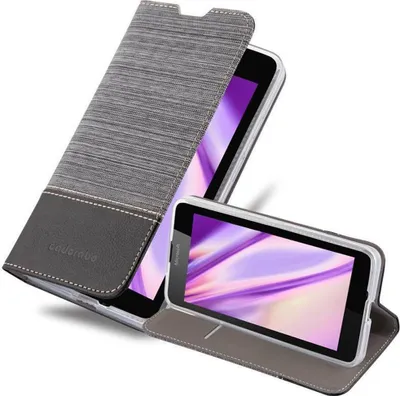 Produktbild von Cadorabo Hülle für Nokia Lumia 640 Schutzhülle in Grau Handy Hülle Etui Book Case Cover