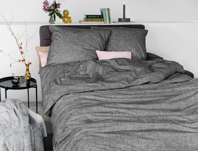 Immagine prodotto di Set di biancheria da letto Irisette in morbido cotone Mink 8835 grigio 135 x 200 cm + 1 federa 80 x 80 cm