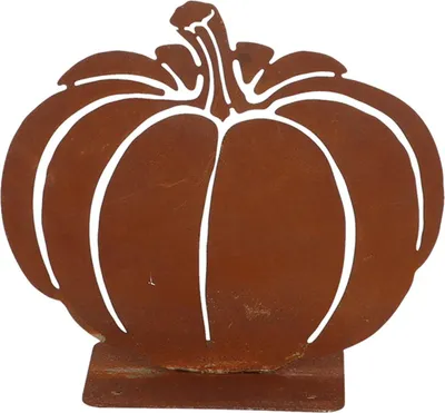 Produktbild von Esschert Design | Gartendeko Kürbis - 17,2 cm - Rostfarben - Rustikales Garten-Deko - Herbstdekoration