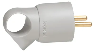 Image de Fiche mâle 16A anneau gris