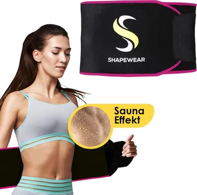 Immagine prodotto di Fascia antisudore Shapewear® per la pancia - Waist trainer - Fascia dimagrante per la vita - Cintura dimagrante per la pancia - Waist shaper per uomo/donna - Include e-book con 8 consigli per dimagrire