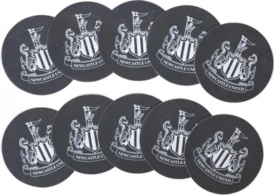 Produktbild von Newcastle United FC - Bierdeckel (10er-Pack) TA14173 (Einheitsgröße) (Schwarz/Weiß)
