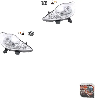 Produktbild von Scheinwerfer Satz Osram Night Breaker Laser passend für Peugeot 107 06/05-01/12 8200074008 6202E1 00006202E1 6710027 0000620639 620639 00006206 Johns