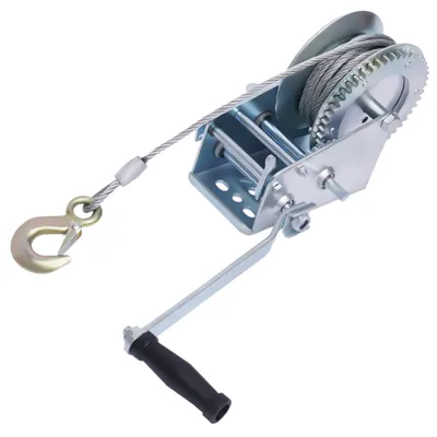 Obrázek produktu pro Ruční ruční naviják Cable Winch, profesionální ruční naviják Cable Winch Tape Winch Load Platform Hand Cable Winch 10M Wire Rope
