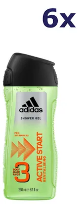 Produktbild von 6x Adidas douchegel 250ml 3in1 Active Start