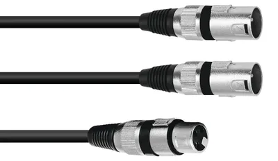 Productafbeelding van Kabel XFMM-30, XLR(vrouwelijk) / 2x XLR(mannelijk), 3 meter