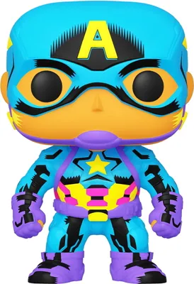 Zdjęcie produktu dla Funko POP Marvel 648 Captain America blacklight Special Edition Limitowana Świecąca Figurka Kolekcjonerska