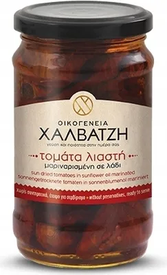 Produktbild von Halvatzis Makedoniki Getrocknete Tomaten in Sonnenblumenöl 280 g Glas