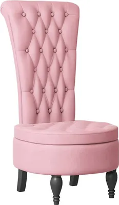 Zdjęcie produktu dla vidaXL Fotel z wysokim oparciem różowy 56,5 x 70 x 110 cm aksamitny