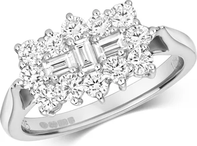 Produktbild von Funkelndes Feuer 9 Karat (375) Weißgold Damen - Diamant Ring Brillant-Schliff 1.00 Karat G - I1 I2, 53 (16.9); TRS317659KWRSM