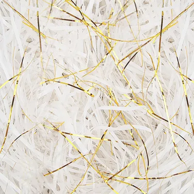 Produktbild von Shredded Tissue Paper 270 g, Weiß & Gold, Geschenkverpackung Füllmaterial, Dekoration für Feier, Hochzeit