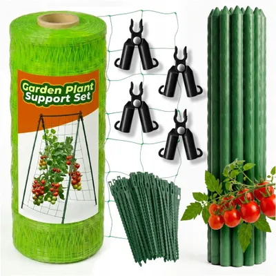 Obrázek produktu pro Sada Opěr Pro Zahradní Rostliny 150×150 Cm – Rám, Tyče, Síť, Příslušenství