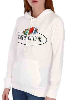 Produktbild von Fruit of the Loom leichter Damen Kapuzenpullover mit Vintage-Logo