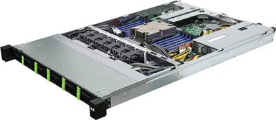 Produktbild von Asrock 1U12E-GENOA/2L2T, AMD SoC, LGA 6096, AMD EPYC 9004, DDR5-SDRAM, 3600,4000,4800 MHz, 288-pin DIMM