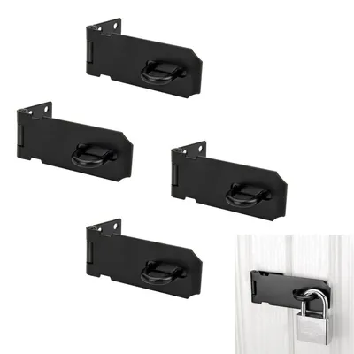 Image de 4 cadenas en acier inoxydable, noirs, de 7,6 cm