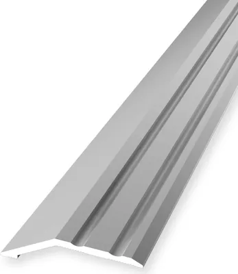 Produktbild von Abschlussprofil 10 x 39 x 1000 mm Einfassleiste Einfassprofil Aluminium eloxiert Geriffelt Selbstklebend Silber Küberit