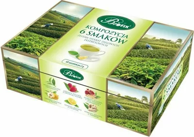 Obrázok produktu pre Herbata Zielona 6 Smaków Bifix 60 torebek