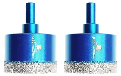 Produktbild von Diamantbohrkronen 50 mm, 2 Stück, Dreischaft, für Fliesen