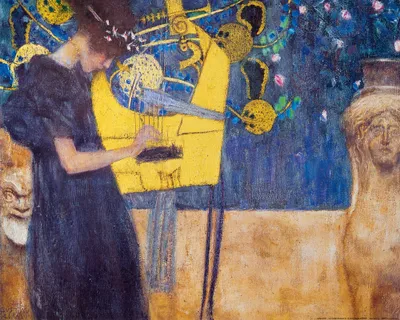 Produktbild von Gustav Klimt Kunstdruck Bild - Die Musik, 1895 (40 x 50 cm)